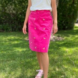 VTG Lilly Pulitzer Stretch Palm Beach Cora Embellished Skirt Pinkcore​​